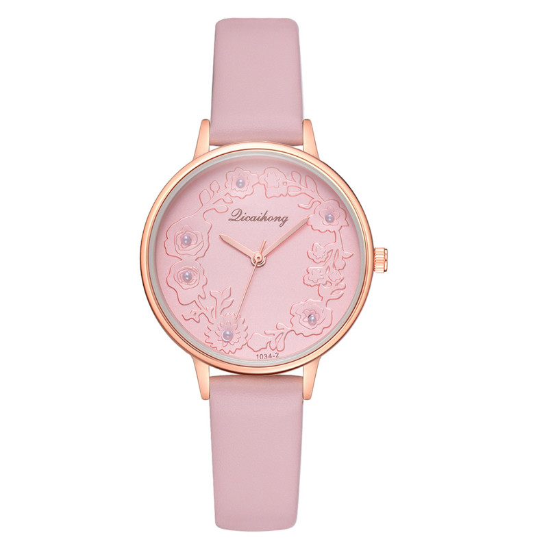 WJ-8415 Women Fashion Hand Leather Band Alloy Case Watch