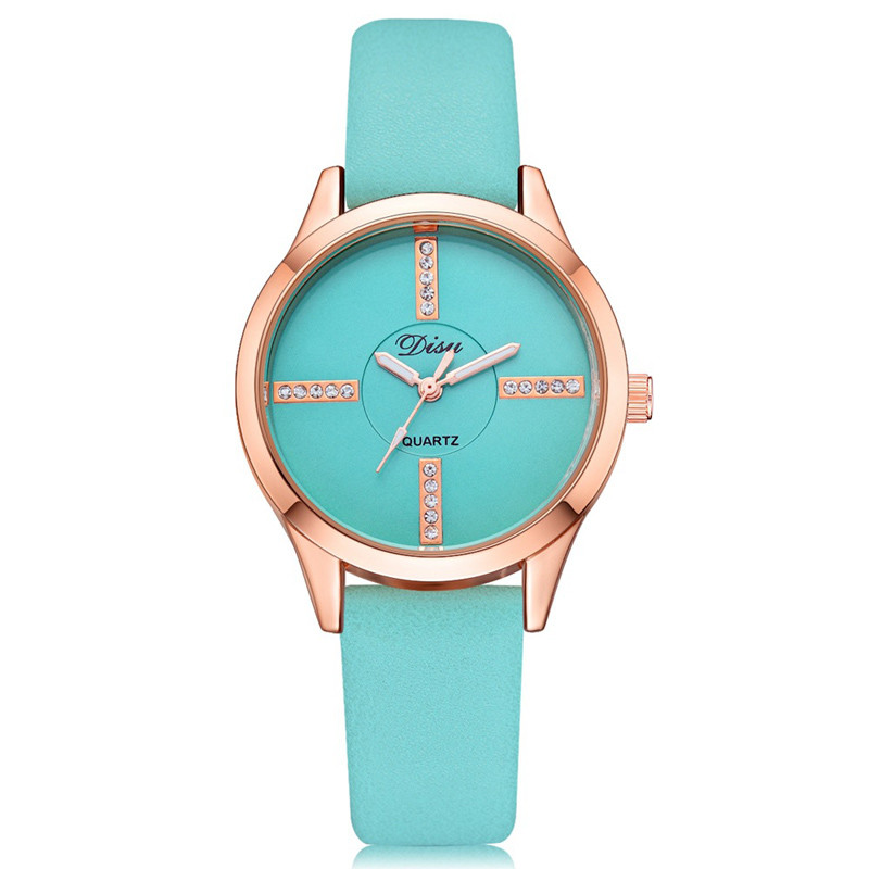 WJ-8394 New Fashion Ladies Alloy Watch Case Leather Watch