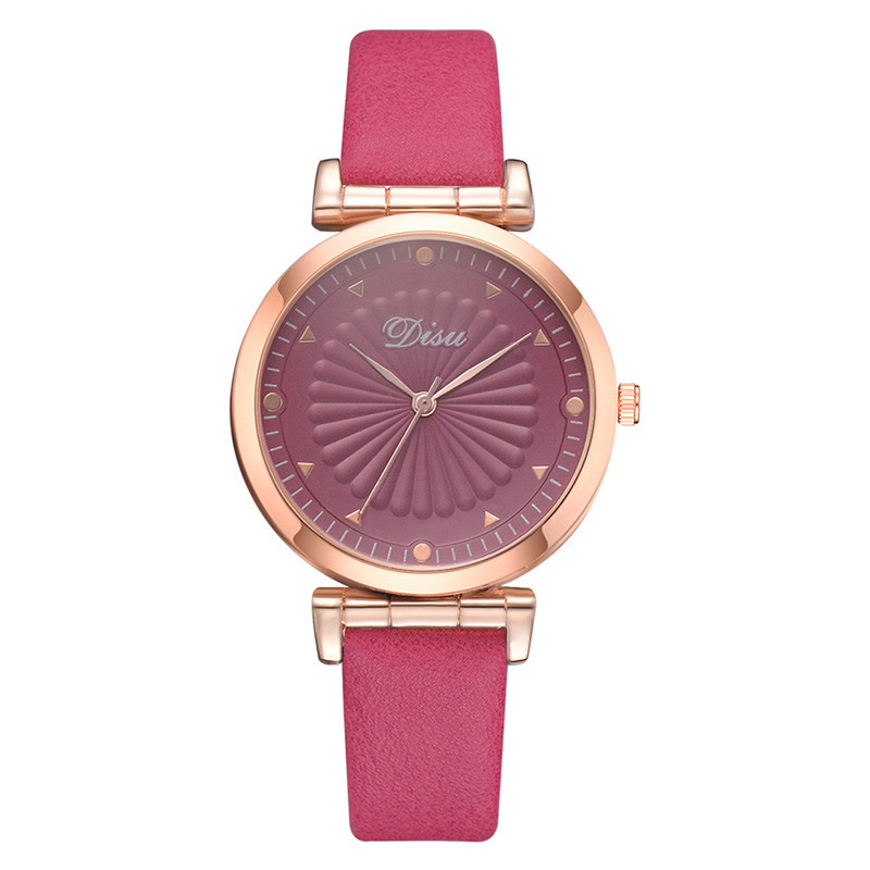 WJ-8387 Women Fashion Wrist Bracelet Leather Alloy Case Watch