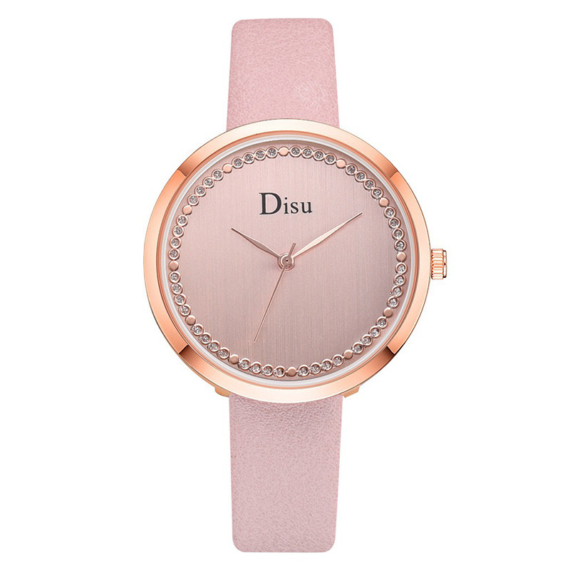 WJ-8392 New Fashion Alloy Case Ladies Leather Watch