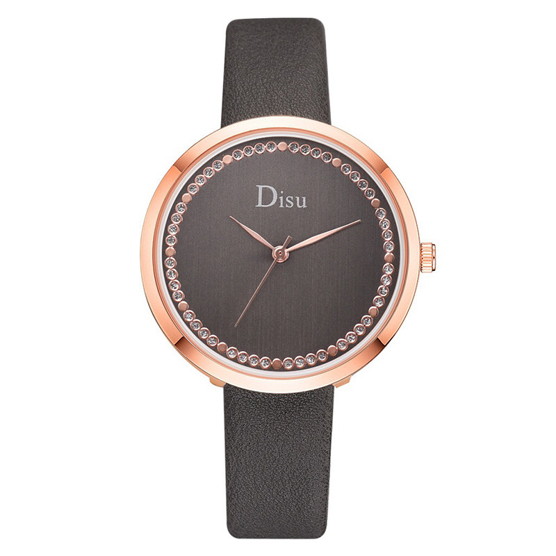 WJ-8392 New Fashion Alloy Case Ladies Leather Watch