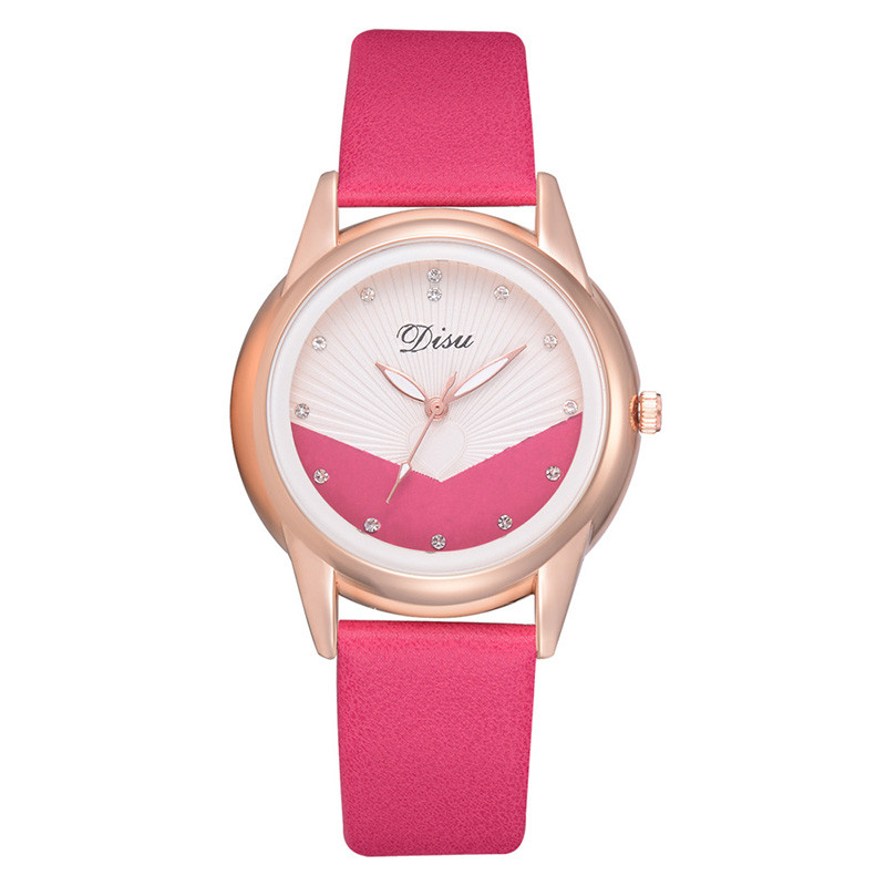 WJ-8390 New Fashion Ladies Leather Strip Alloy Case Watch