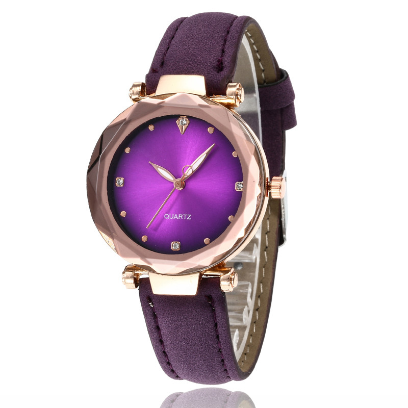 WJ-7778 Ladies Pink Leather Women Hand Watch