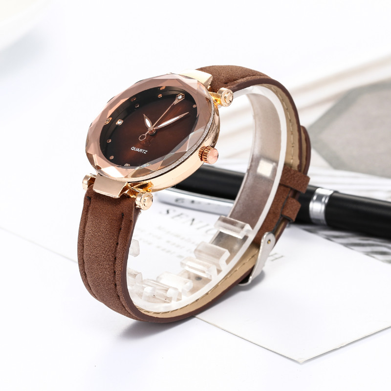 WJ-7778 Ladies Pink Leather Women Hand Watch