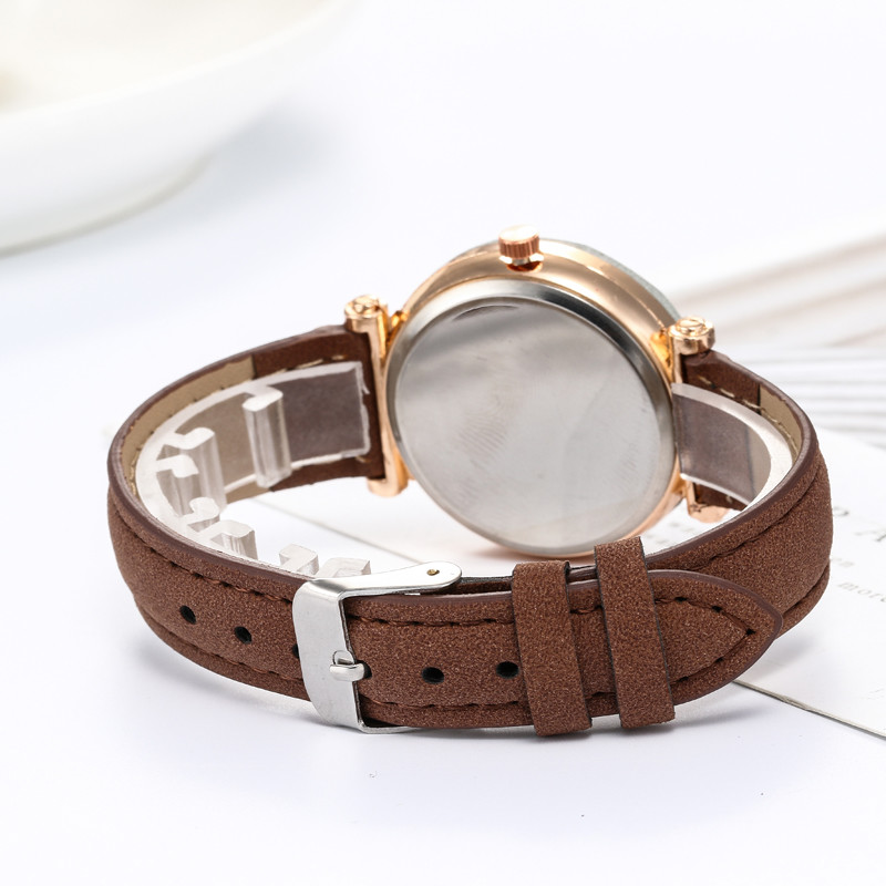 WJ-7778 Ladies Pink Leather Women Hand Watch