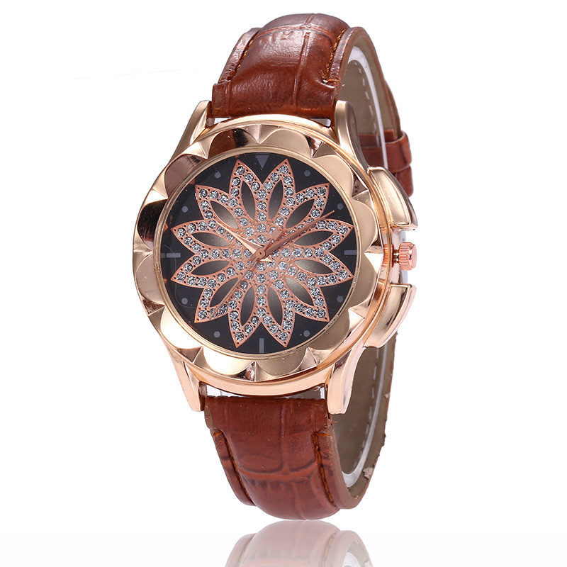 WJ-7804 European And American Explosion Models Women's Watch Fashion Rhinestone Casual Creative Turn Simple Trend Watch
