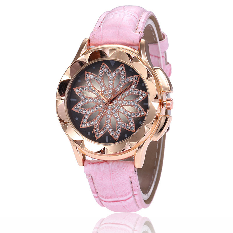 WJ-7804 European And American Explosion Models Women's Watch Fashion Rhinestone Casual Creative Turn Simple Trend Watch