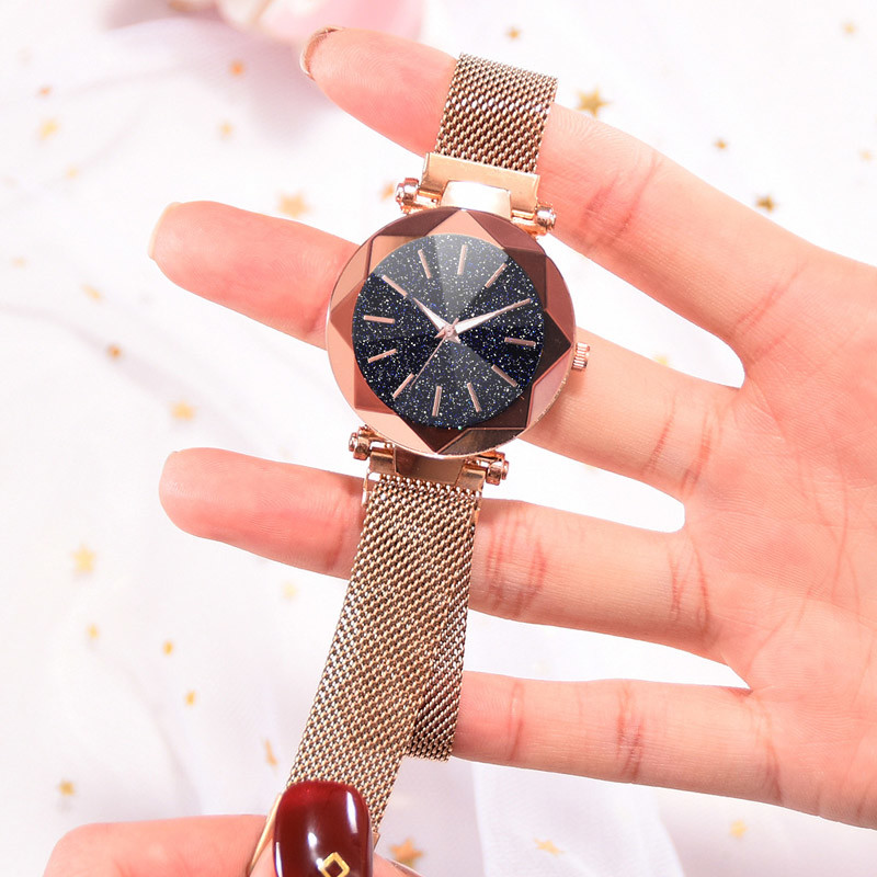 WJ-8485 Charm Good Quality Alloy Case Ladies Stainless Steel Magnetic Watch Band Watch