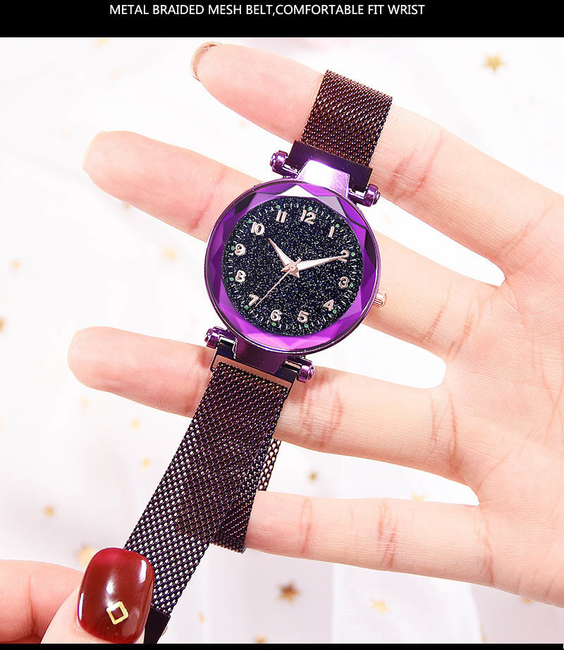 WJ-8481China Good Quality Fashion Smart Quartz Alloy Case Night Lights Magnetic Belt Watch