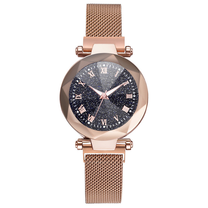 WJ-8484 Fashion Smart Night Lights Alloy Case Stainless Steel Band Alloy Case Magnetic Bracelet Watch