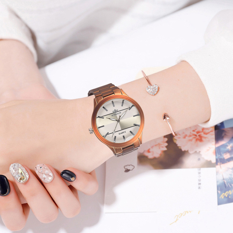 WJ-8464 Good Quality Blue Alloy Case Wrist Cheap Alloy Watch For Women