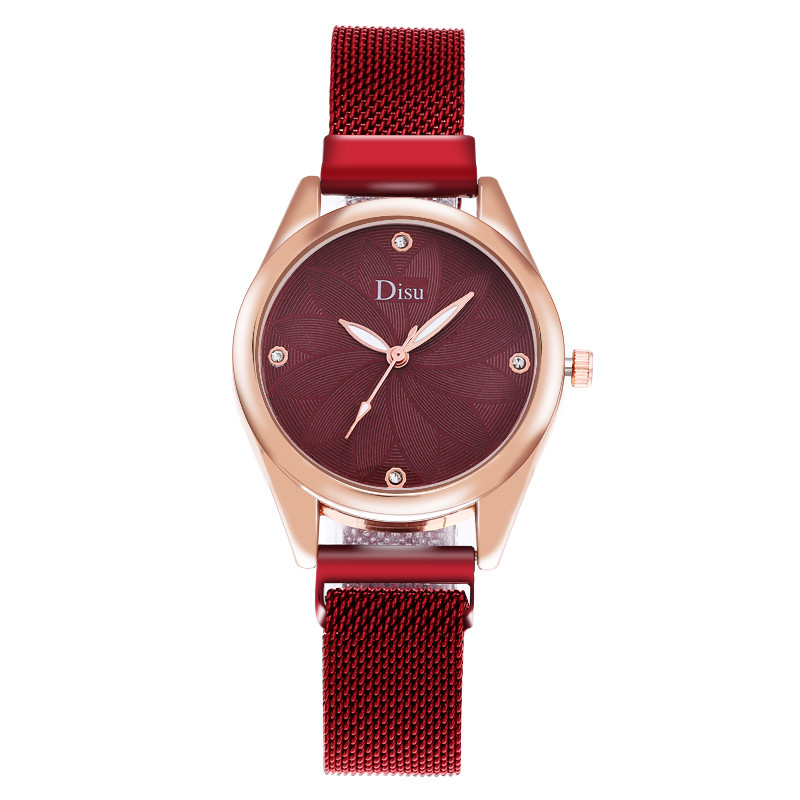 WJ-8456 Charm Fashion Good Quality Women Magnetic Watch Strap Stainless Steel Mesh Band Watch