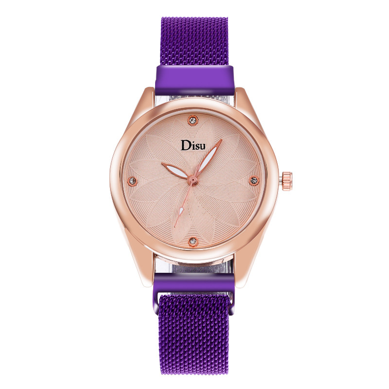 WJ-8456 Charm Fashion Good Quality Women Magnetic Watch Strap Stainless Steel Mesh Band Watch