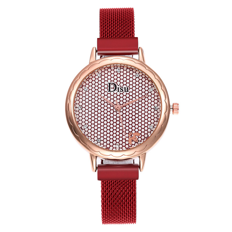 WJ-8459 Charm Fashion Bee Good Quality Stainless Steel Band Magnetic Watch Mesh Strap Watch