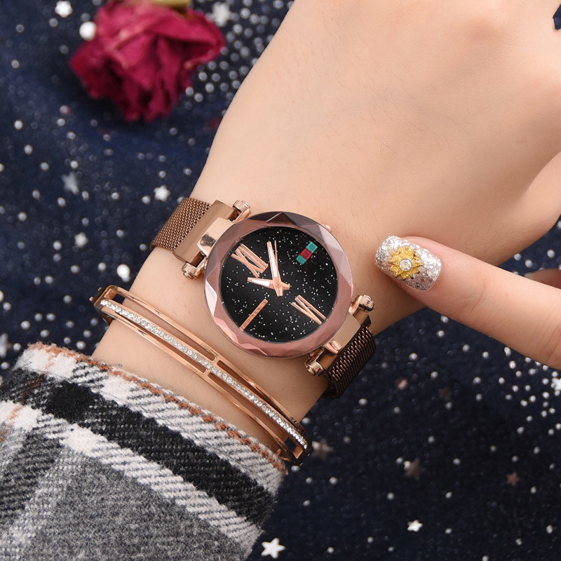 WJ-8359 Fashion Smart Purple 6 Colors 16Mm Stainless Steel Watch Band Magnetic Strap Watch