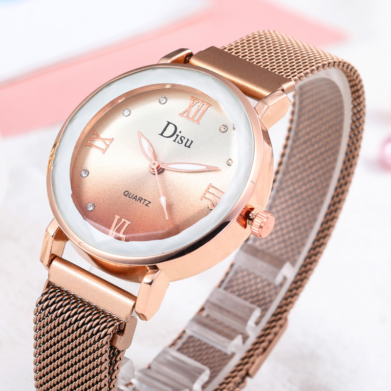 WJ-8458 New Fashion Watch Ladies Chinese Good Quality Magnetic Watch Strap Stainless Steel Band Watch
