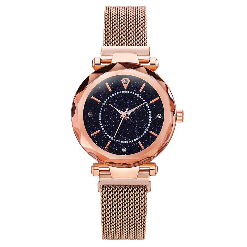 WJ-8656 New Style Purple Stainless Steel Watch Band Alloy Case 5 Colors Magnetic Strap Analog Quartz  Watch
