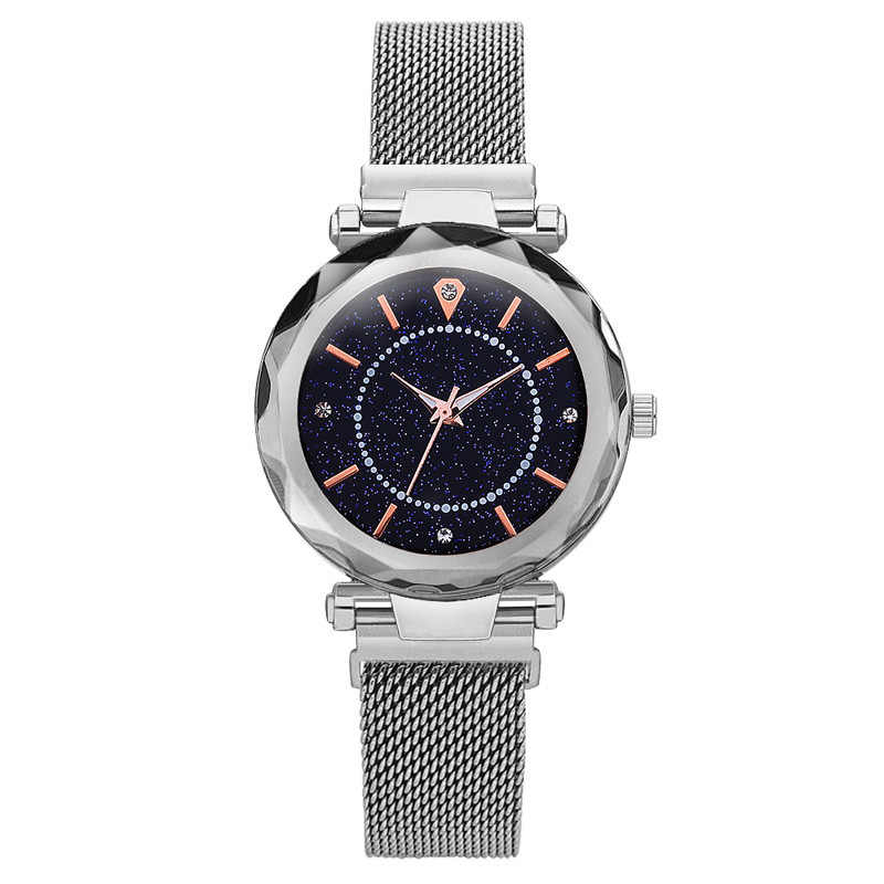 WJ-8656 New Style Purple Stainless Steel Watch Band Alloy Case 5 Colors Magnetic Strap Analog Quartz  Watch
