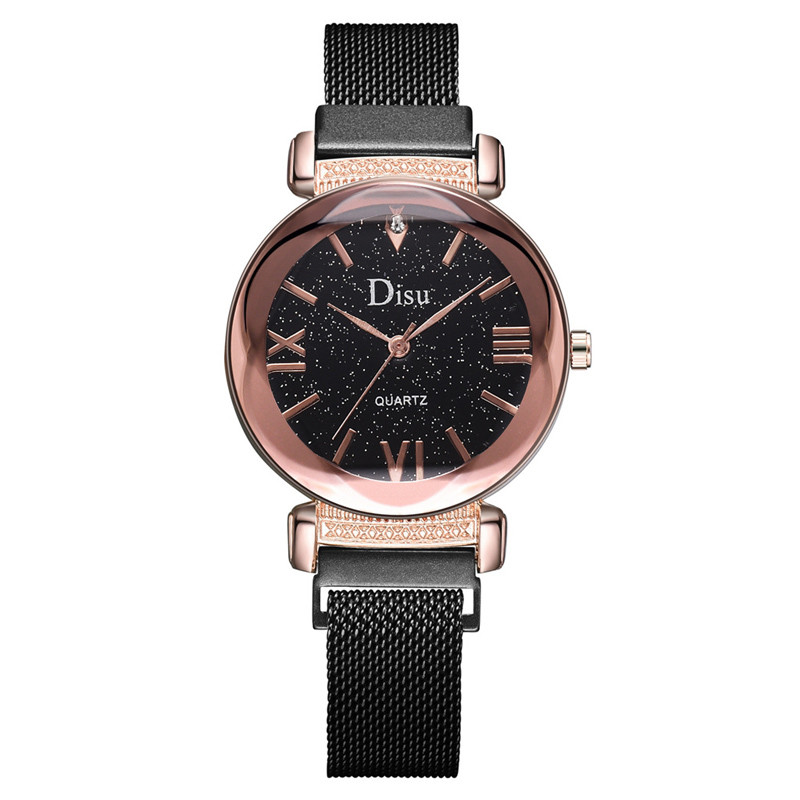 WJ-8429 China Factory High Quality 16Mm Stainless Steel Watch Band Analog Quartz Magnetic Strap Watch