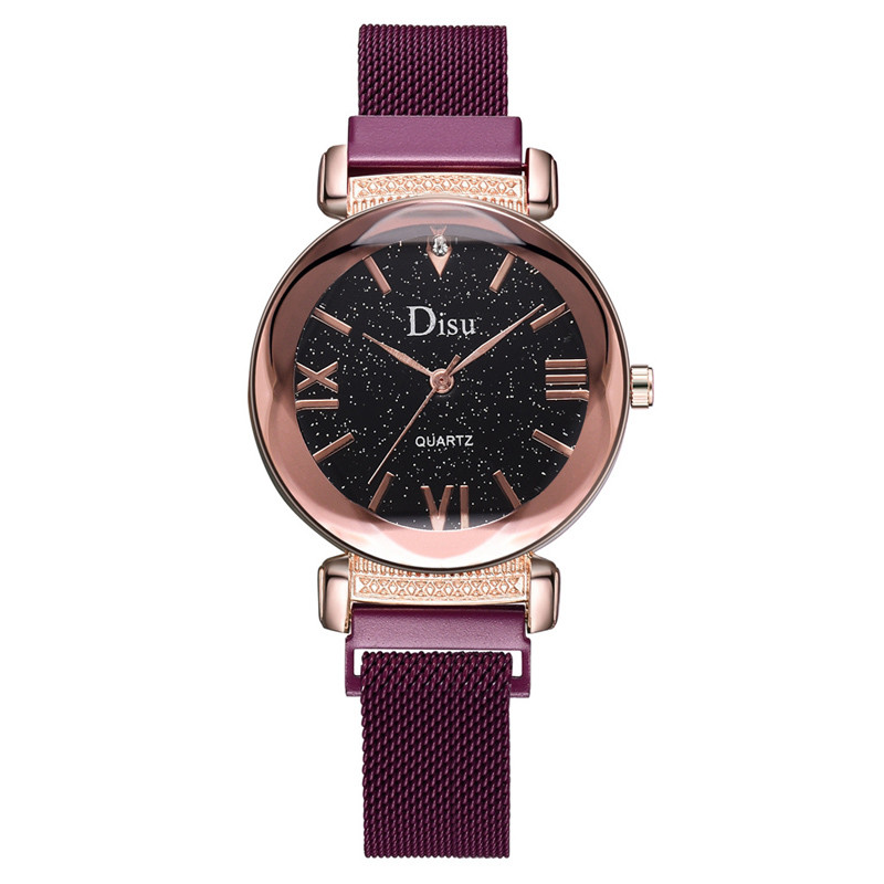 WJ-8429 China Factory High Quality 16Mm Stainless Steel Watch Band Analog Quartz Magnetic Strap Watch