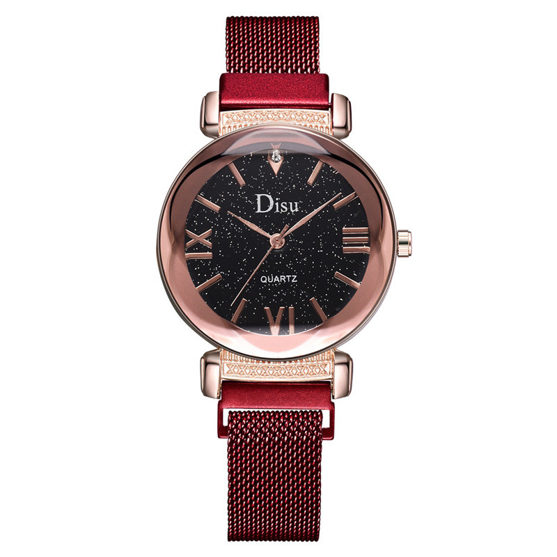 WJ-8429 China Factory High Quality 16Mm Stainless Steel Watch Band Analog Quartz Magnetic Strap Watch