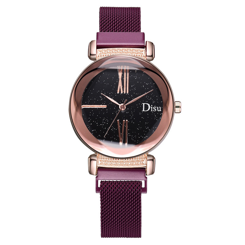 WJ-8428 Quality Assurance 5 Colors 16Mm Stainless Steel Watch Band Analog Quartz Magnetic Strap Watch