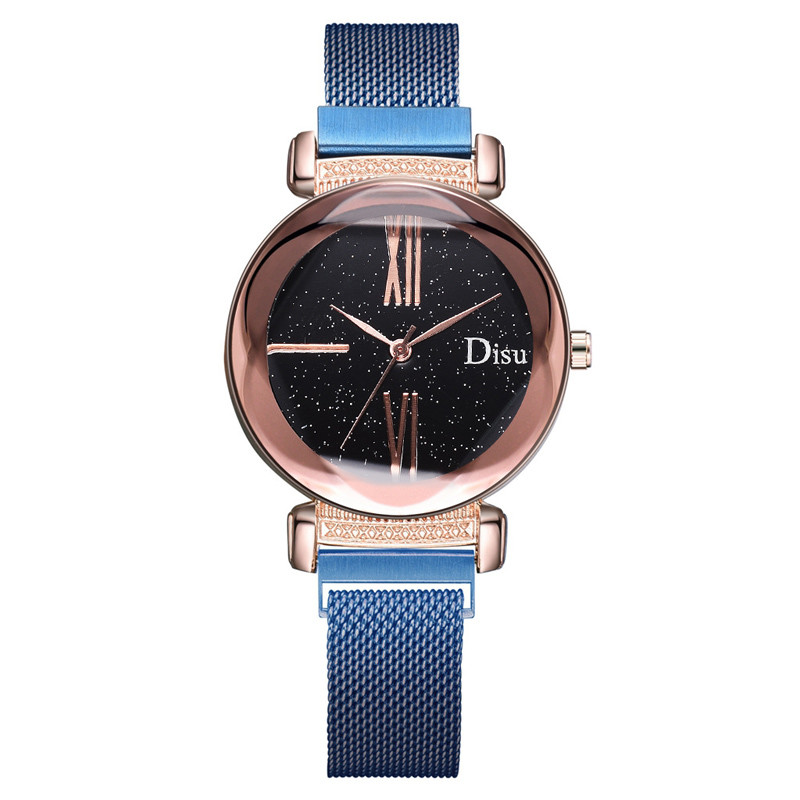 WJ-8428 Quality Assurance 5 Colors 16Mm Stainless Steel Watch Band Analog Quartz Magnetic Strap Watch