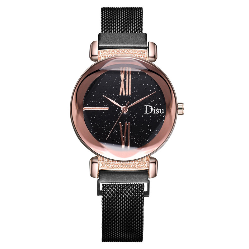 WJ-8428 Quality Assurance 5 Colors 16Mm Stainless Steel Watch Band Analog Quartz Magnetic Strap Watch