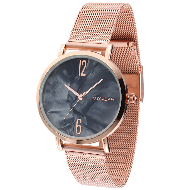 WJ-8419 Stainless Steel New Design Fashion Girls Mesh Watch Ladies Analog Quartz Watch
