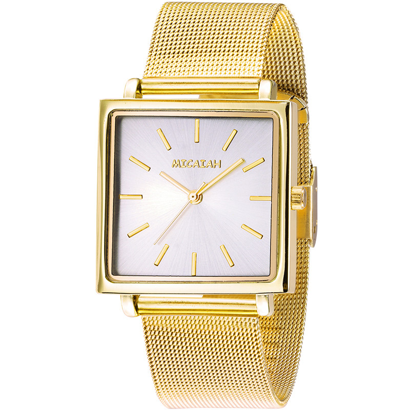 WJ-8421New Design Fashion Girls Stainless Steel Mesh Watch Strap Analog Quartz Watch