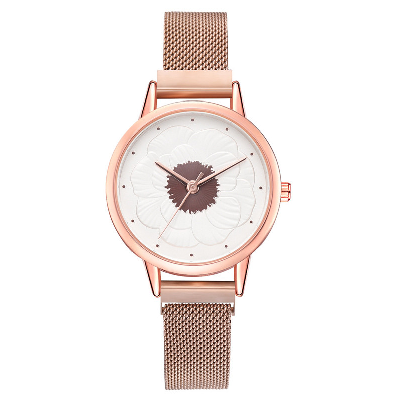 WJ-8414 New Design Fashion Girls Stainless Steel Watch Band Analog Quartz Watch