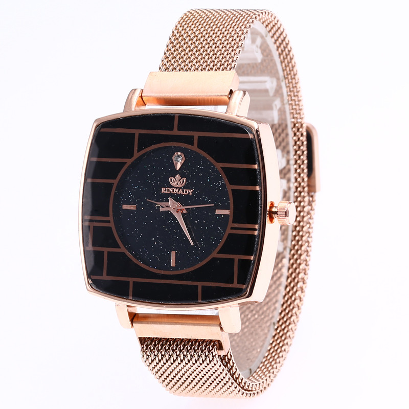 WJ-7871 Magnet Buckle Creative Diamonds Dial Charming Net Belt Band Lady Watch Best Selling Quartz Fancy Women Wrist Watch