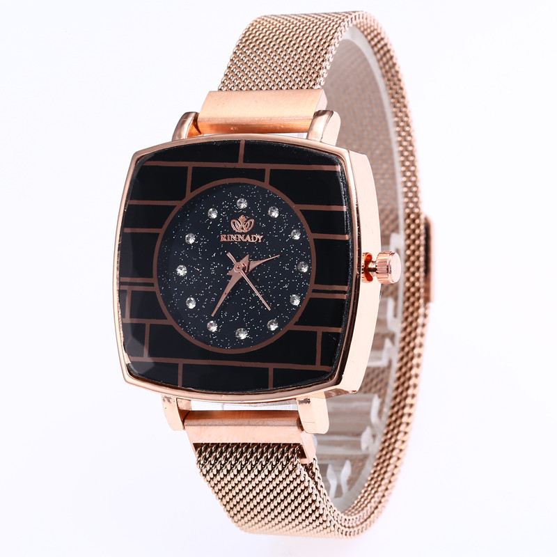 WJ-7872 Square Case Special Starry Sky Dial Simple Female Watch Factory Direct Latest Magnet Hottest Lady Watches