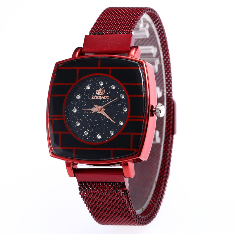 WJ-7872 Square Case Special Starry Sky Dial Simple Female Watch Factory Direct Latest Magnet Hottest Lady Watches