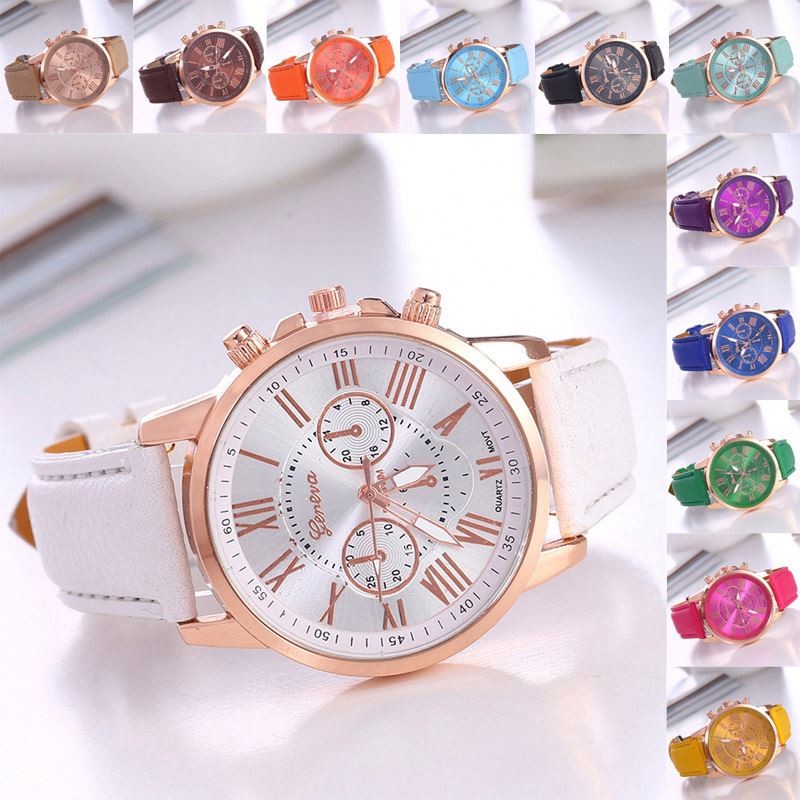 WJ-3946 Factory Direct Cheap Watch Best Selling PU Leather Promotional Woman Watches Girl HandWatch for Student