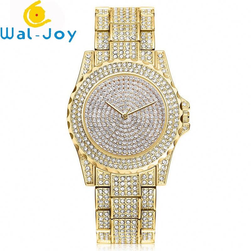 WJ-6433 Yiwu Factory Stock Fashion Gold Luxury Lady Wristwatch Alloy Women Wrist Watch Jewelry Watches for female