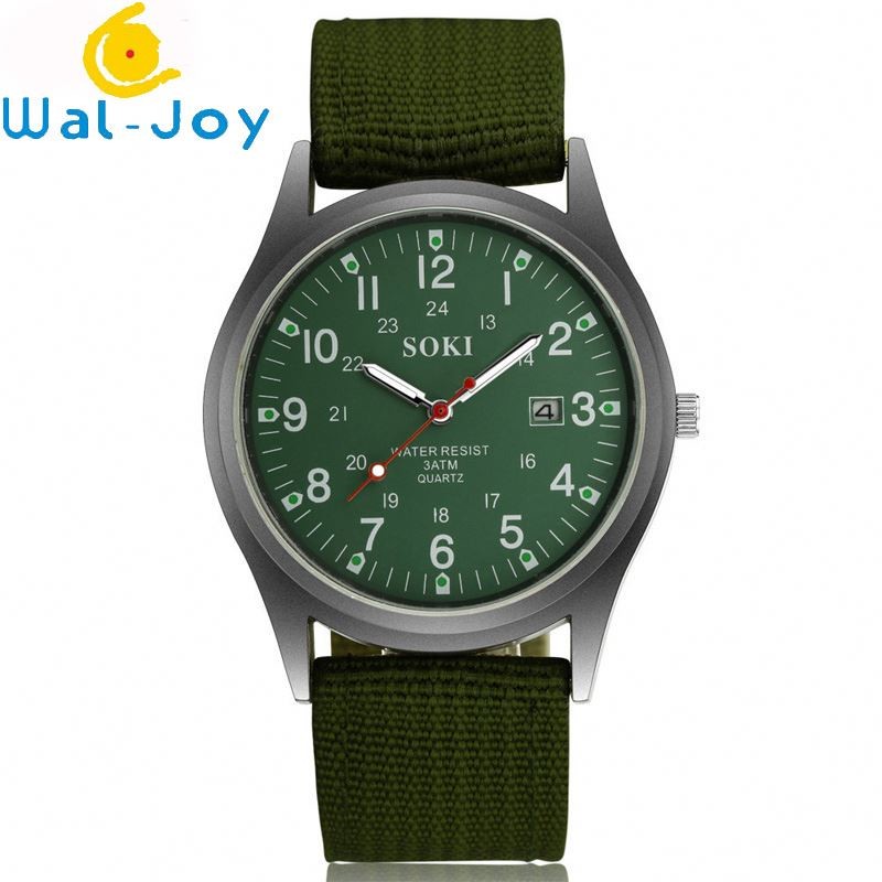 WJ-4613 Unique Canvas Strap Fashion Calendar High Quality Men Wrist Watches
