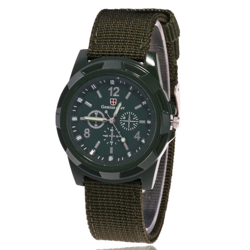 SW-545 Hot Sale Fashion Nylon Band Quartz Army Men Watch