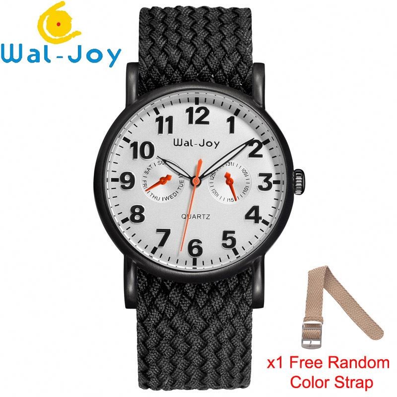 WJ8004 Waterproof Best Sale Quartz Colorful Nylon Strap Trendy Men Wal-Joy Watch
