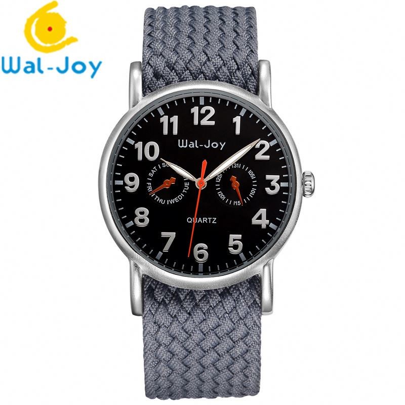 WJ8004 Waterproof Best Sale Quartz Colorful Nylon Strap Trendy Men Wal-Joy Watch