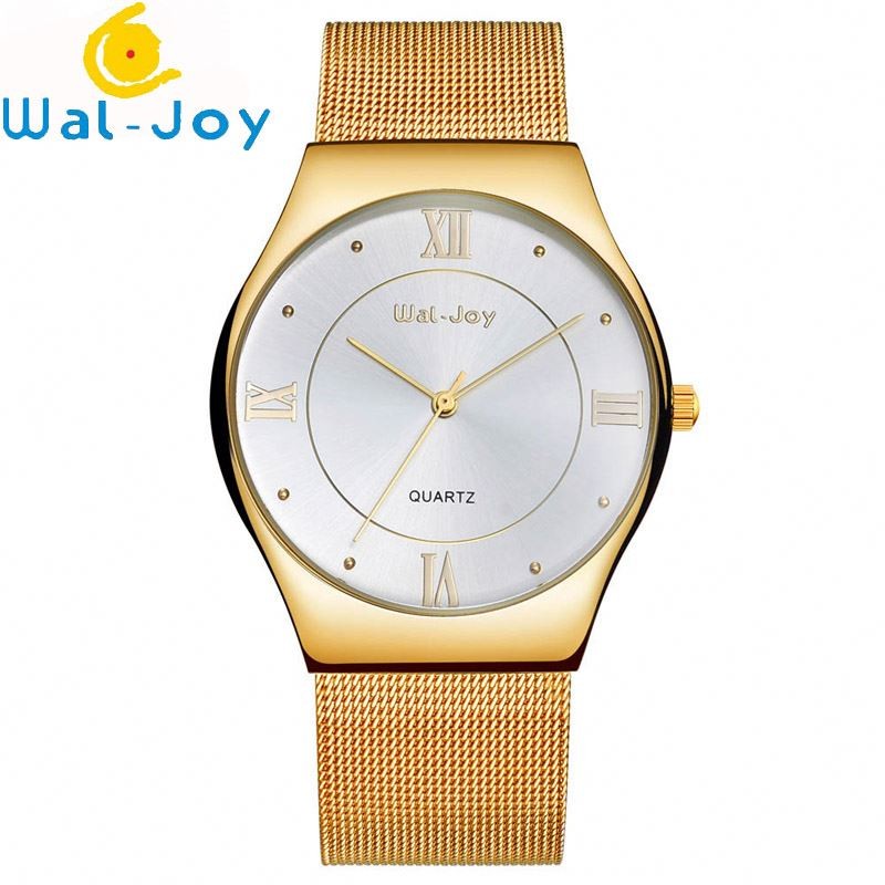 Wal-Joy Brand Men Fashion Quartz 3ATM Waterproof Mesh Belt Wrist Watch WJ8003