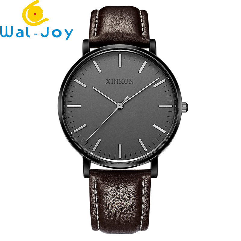 WJ-3751-3 New design unisex quartz watches high quality leather handwatches waterproof wristwatches