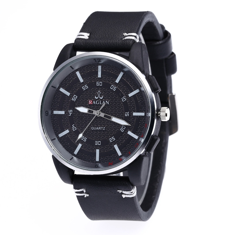 WJ-7970 Fashion Mens Quartz Leather Watch