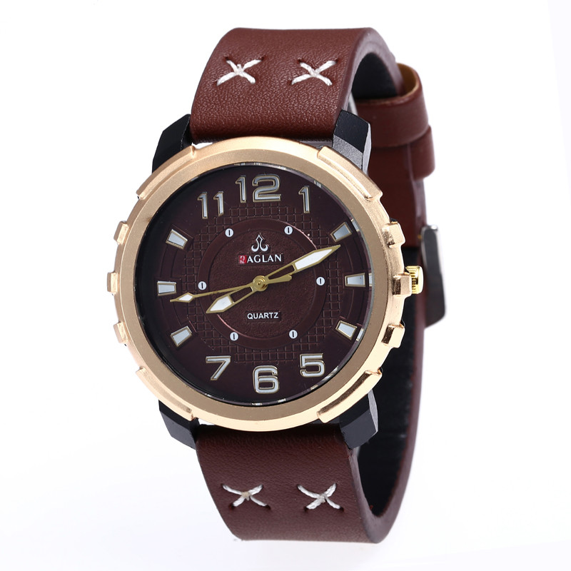 WJ-7968 New Style Leather Strap Style Leather Band Smart Watch For Men