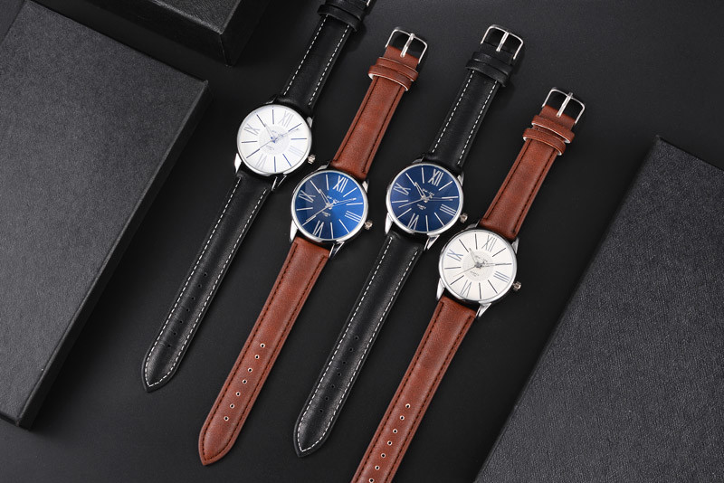 WJ-8111  Waterproof Quartz Wristwatch Minimalist Roman digital Belt Watch Trendy Small MOQ OEM Watch