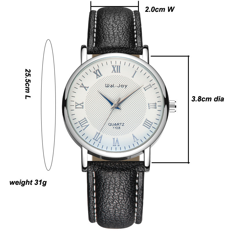 WJ-8101 New Style Hot Selling High Quality Leather Men Watch Popular Fashion Life Waterproof Male Quartz Handwatches