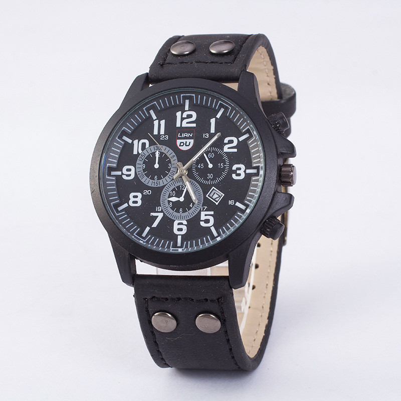WJ-4723 New design big face quartz leather watches low price sport handwatches clear wristwatches