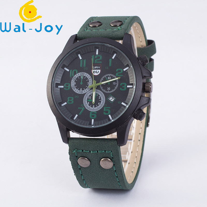 WJ-4723 New design big face quartz leather watches low price sport handwatches clear wristwatches