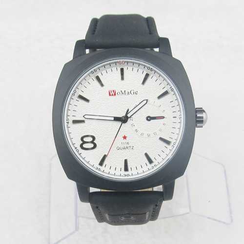 WJ-3397 Womage genuine leather attractive hot sale vogue popular men leather watch