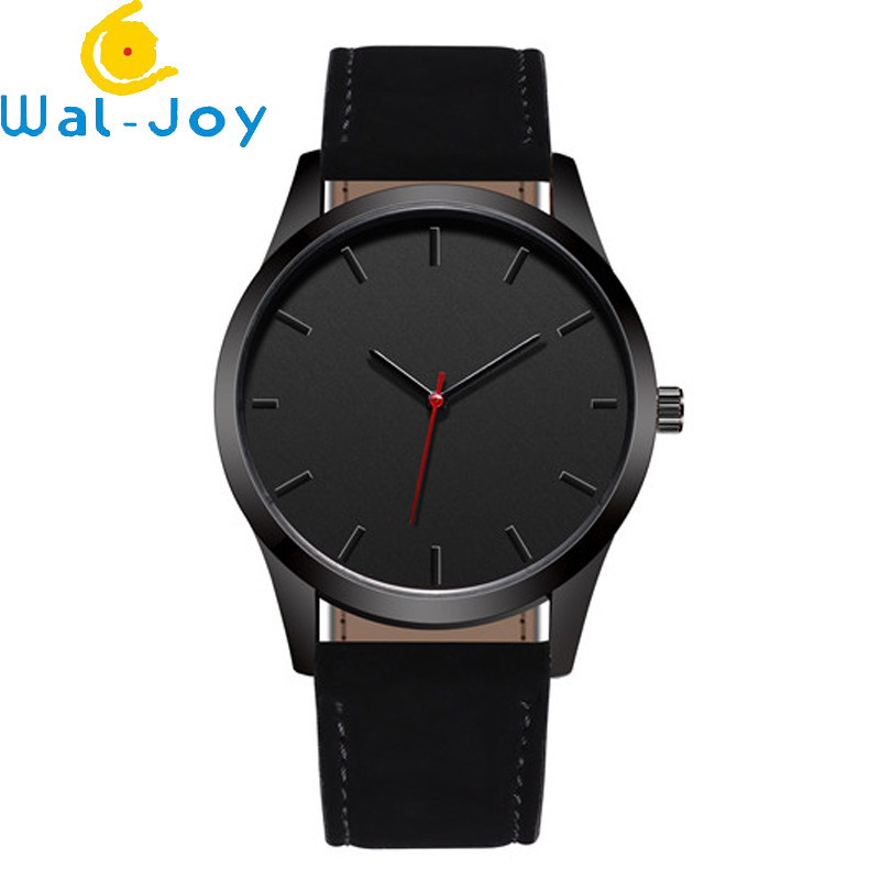 WJ-7126 Hot Selling Vogue Men Watch No Logo Small OEM Watches Leather Wristwatches Low Price